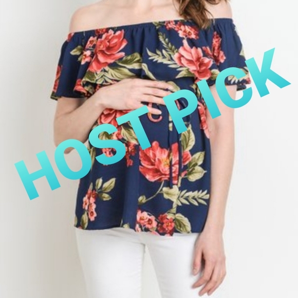 Hello Miz Maternity Floral Top - Picture 2 of 9